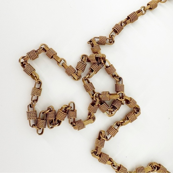 Vintage 60s Gold Lame Evening Chain Clutch Purse - Picture 4 of 6